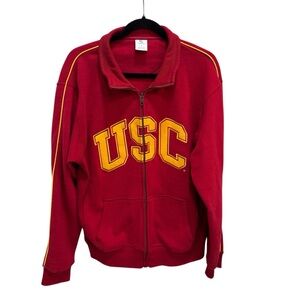 USC Trojans Embroidered Full-Zip Fleece Jacket By Campus Drive Size Mens M